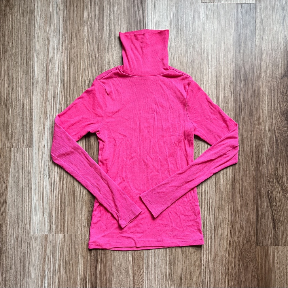 bp Turtleneck Knit Sweater in Fuchsia Pink in S